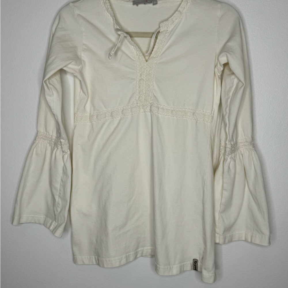 Tommy Hilfiger Cream Blouse with Lace Accents